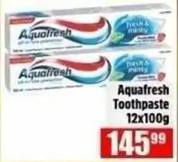 Devland Cash And Carry Aquafresh Toothpaste offer