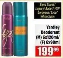 Devland Cash And Carry Yardley Deodorant offer
