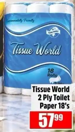 Devland Cash And Carry Tissue World 2 Ply Toilet Paper offer