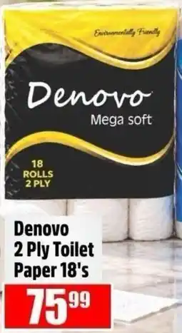 Devland Cash And Carry Denovo 2 Ply Toilet Paper 18's offer