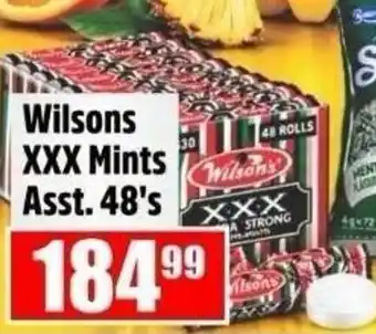 Devland Cash And Carry Wilsons XXX Mints Assorted offer