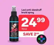 PEP Laxi anti-dandruff braid spray 150ml offer