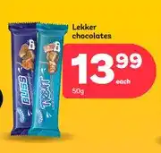 PEP Lekker chocolates 50g offer