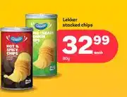 PEP Lekker stacked chips 80g offer