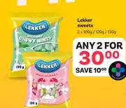 PEP Lekker sweets 2 x 100g / 120g / 130g - Any 2 offer