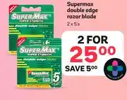PEP Supermax double edge razor blade 2 x 5's offer