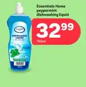 PEP Essentials Home peppermint dishwashing liquid 750ml offer