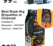 Mica Best Braai 4kg Briquettes or Charcoal offer