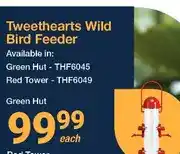 Mica Tweethearts Wild Bird Feeder Green Hut THF6045 offer