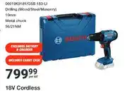 Mica Bosch 18V Cordless Drill GSB 183-LI offer