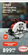 Mica STECO 20V Cordless Circular Saw SXCS-165 165mm offer