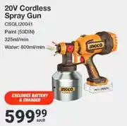 INGCO 20V Cordless Spray Gun CSGLI20041