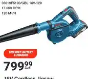 Mica Bosch 18V Cordless Blower GBL 18V-120 offer