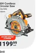 Mica INGCO 20V Cordless Circular Saw CSLI1652 165mm offer