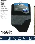 Mica Motoquip 4 Piece Universal Carpet Mat Set MQ4001 offer