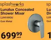 Mica Lunalux Concealed Shower Mixer LUN100GU Gun Metal offer
