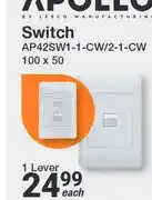 Mica Apollo Switch AP42SW1-1-CW/2-1-CW 100 x 50 offer