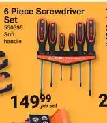 Mica Harden 6 Piece Screwdriver Set 550396 Soft handle offer