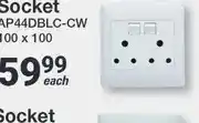 Mica Apollo Socket AP44DBLC-CW 100 x 100 offer