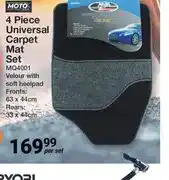 Mica 4 Piece Universal Carpet Mat Set MQ4001 offer