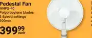 Mica Pedestal Fan MHFS-40 Polypropylene blades 3 Speed 400mm offer