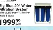 Mica Big Blue 20 Water Filtration System Red Rhino HWF-20B3-P Triple 3 Stage offer
