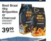 Mica Best Braai 4kg Briquettes or Charcoal offer