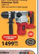Mica Steco 20V Cordless Rotary Hammer Drill SXRH-20 offer