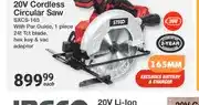 Mica Steco 20V Cordless Circular Saw SXCS-165 165mm offer