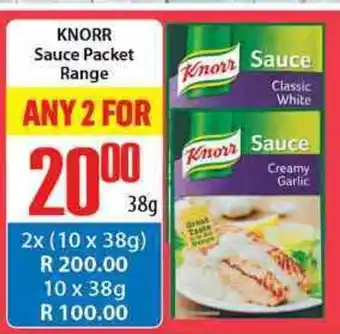 Elite Cash & Carry Knorr Sauce Packet Range 38g offer
