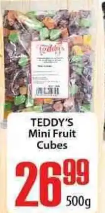 Elite Cash & Carry Teddy's Mini Fruit Cubes 500g offer