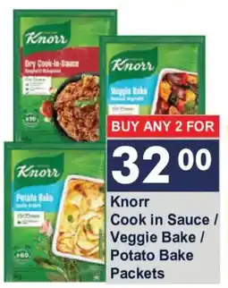 President Hyper Knorr Cook in Sauce / Veggie Bake / Potato Bake Packets offer