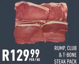 President Hyper RUMP, CLUB & T-BONE STEAK PACK offer