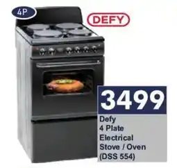 President Hyper Defy 4 Plate Electrical Stove / Oven offer