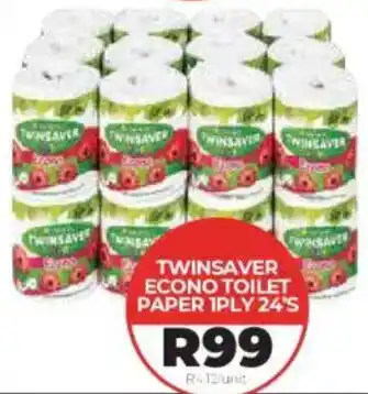 Twinsaver Econo Toilet Paper 1ply 24's