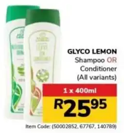 Jumbo GLYCO LEMON Shampoo OR Conditioner offer