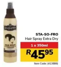 Jumbo STA-SO-FRO Hair Spray Extra Dry offer