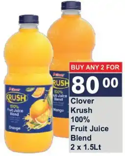 President Hyper Clover Krush 100% Fruit Juice Blend offer