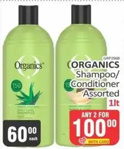 KitKat Cash and Carry Organics Shampoo/Conditioner Assorted offer
