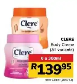 Jumbo CLERE Body Creme offer