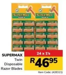 Jumbo SUPERMAX Twin Disposable Razor Blades offer