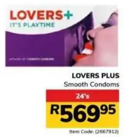 Jumbo LOVERS PLUS Smooth Condoms offer