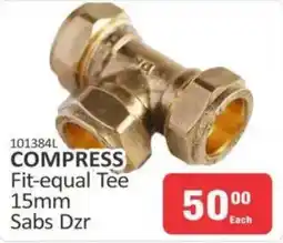 KitKat Cash and Carry COMPRESS Fit-equal Tee 15mm Sabs Dzr offer