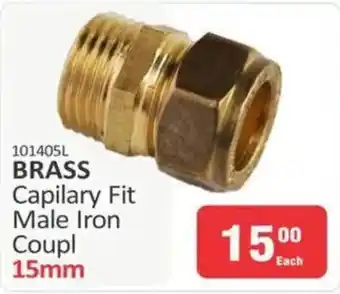 BRASS Capillary Fit Male Iron Coupl