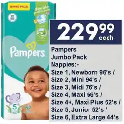 President Hyper Pampers Jumbo Pack Nappies offer