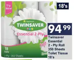 President Hyper Twinsaver Essential 2-Ply Roll Toilet Tissue offer