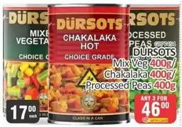 KitKat Cash and Carry Dürsots Mix Veg/ Chakalaka/ Processed Peas offer