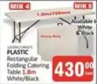 KitKat Cash and Carry Rectangular Folding Catering Table 1.8m White/Black offer