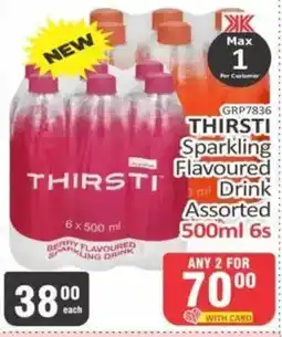 KitKat Cash and Carry Thirsti Sparkling Flavoured Drink Assorted offer