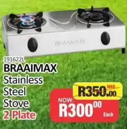 KitKat Cash and Carry BRAAIMAX Stainless Steel Stove 2 Plate offer